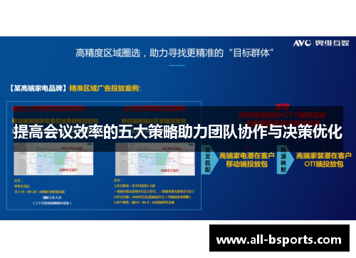 提高会议效率的五大策略助力团队协作与决策优化 提高会议效率的五大策略助力团队协作与决策优化